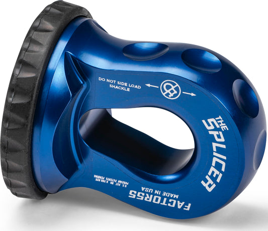 FACTOR 55 00352-02 Factor 55 Splicer Synthetic Rope Shackle, Fits Rope up to 1/2" - Blue
