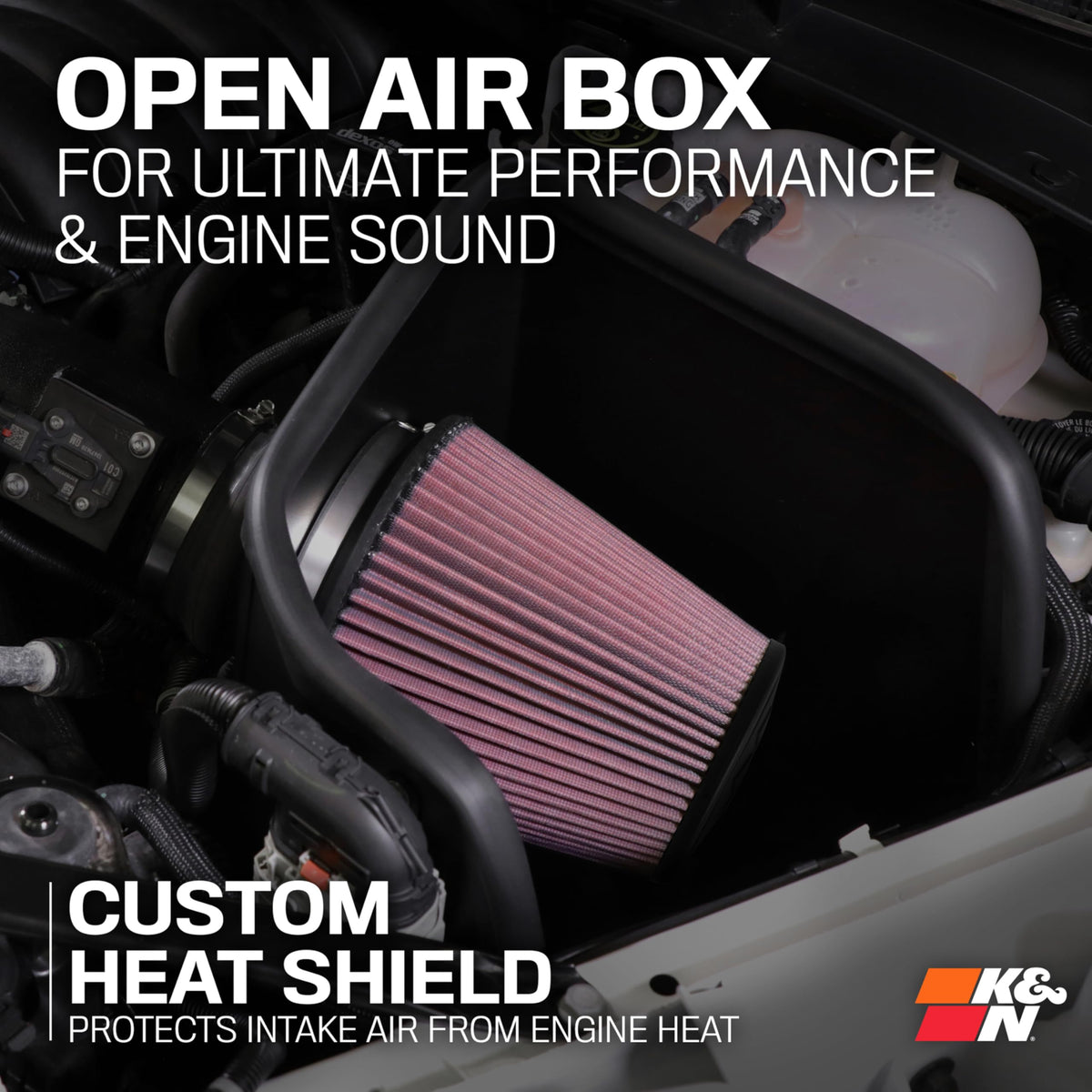 K&N FILTER 57-2531 K&N Cold Air Intake System: High-Flow Air Filter, Increase Performance & Towing: Compatible with 1994-1997 FORD: F250, F350, 57-2531