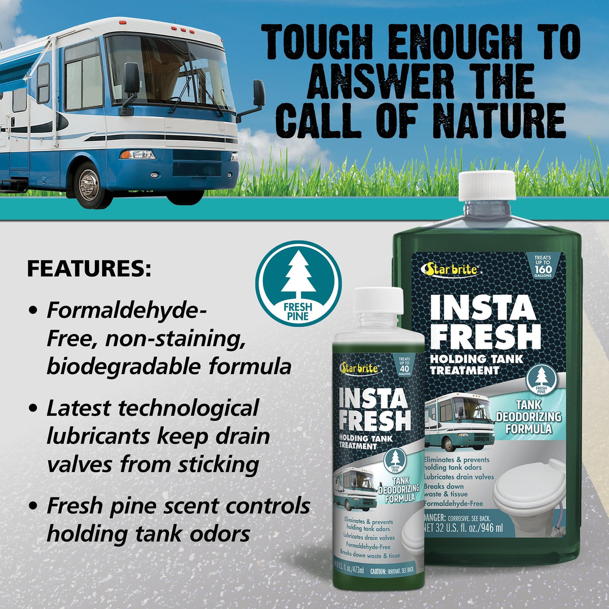 STAR BRITE 072832 STAR BRITE RV Instafresh Holding Tank Treatment, Pine Odor Eliminator