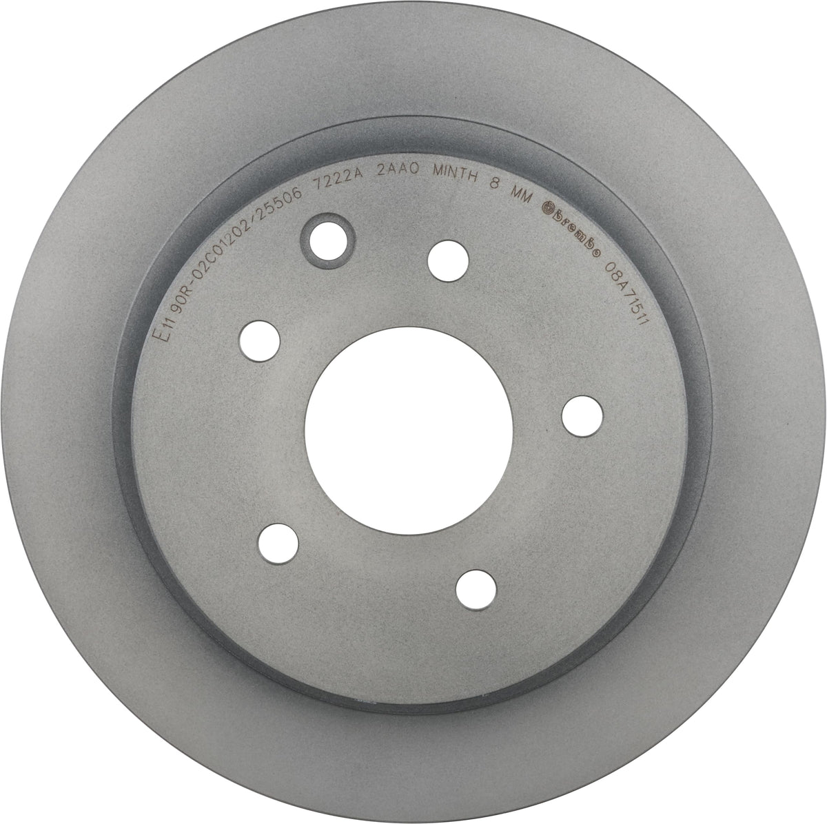 BREMBO 08A71511C02 Brembo 08.A715.11 UV Coated solid Rear Brake Rotor FENGSHEN/INFINITI/NISSAN/NISSAN (DFAC)/RENAULT (DFAC) OE# 43206JD00A