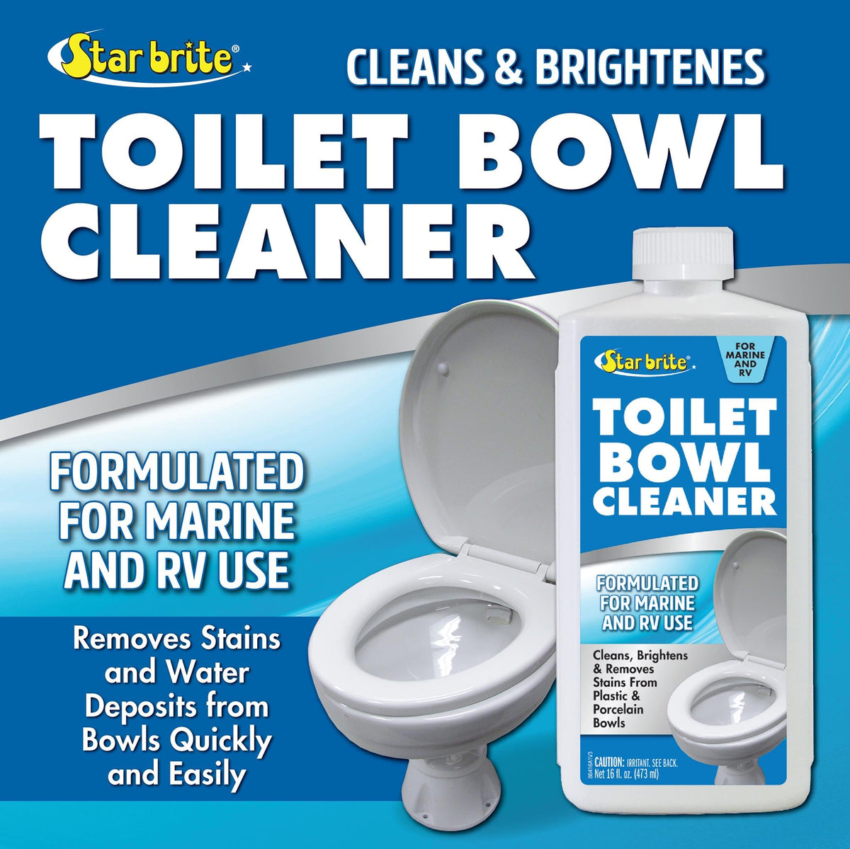 STAR BRITE 086416 STAR BRITE Toilet Bowl Cleaner - For Boat, RV, Portable Toilets, Removes Stains, Fresh Scent, 16oz (086416)