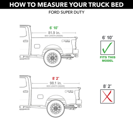 UNDERCOVER FX21021 RealTruck UnderCover Flex Hard Folding Truck Bed Tonneau Cover | FX21021 | Fits 2017 - 2025 Ford F-250/350 Super Duty 6' 10" Bed (81.9")