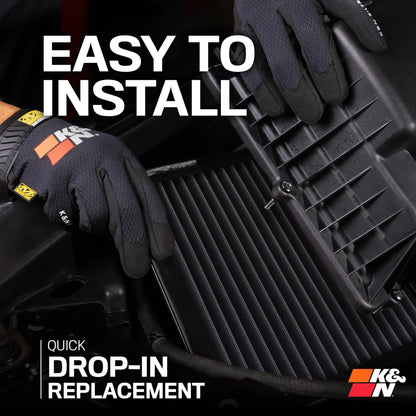 K&N 33-2466HBK Dry-Flow Original Lifetime Engine Air Filter