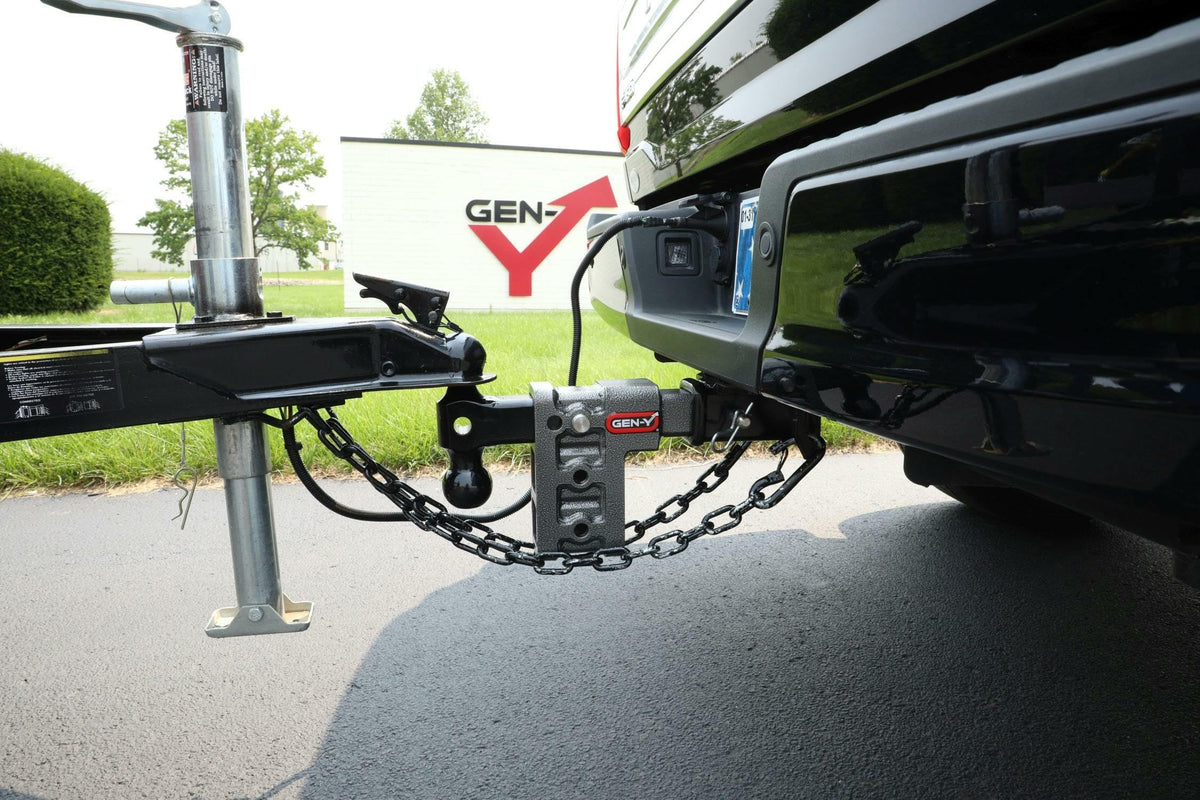 GEN-Y HITCH GH-1723 GEN-Y Hitch GH-1723 MEGA-Duty 3" Shank 6" Drop 3.5K TW 32K Hitch and GH-0161 Dual-Ball and GH-0162 Pintle Lock