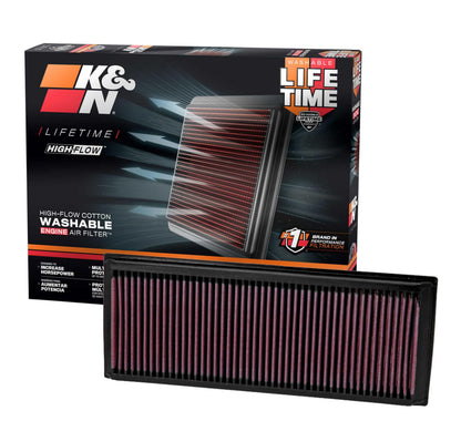 K&N FILTER 33-2181 K&N High-Flow Original Lifetime Engine Air Filter: Increase Power: Premium, Washable: Compatible with 1999-2012 MERECEDES BENZ: (See Product Description for Select Models) 33-2181