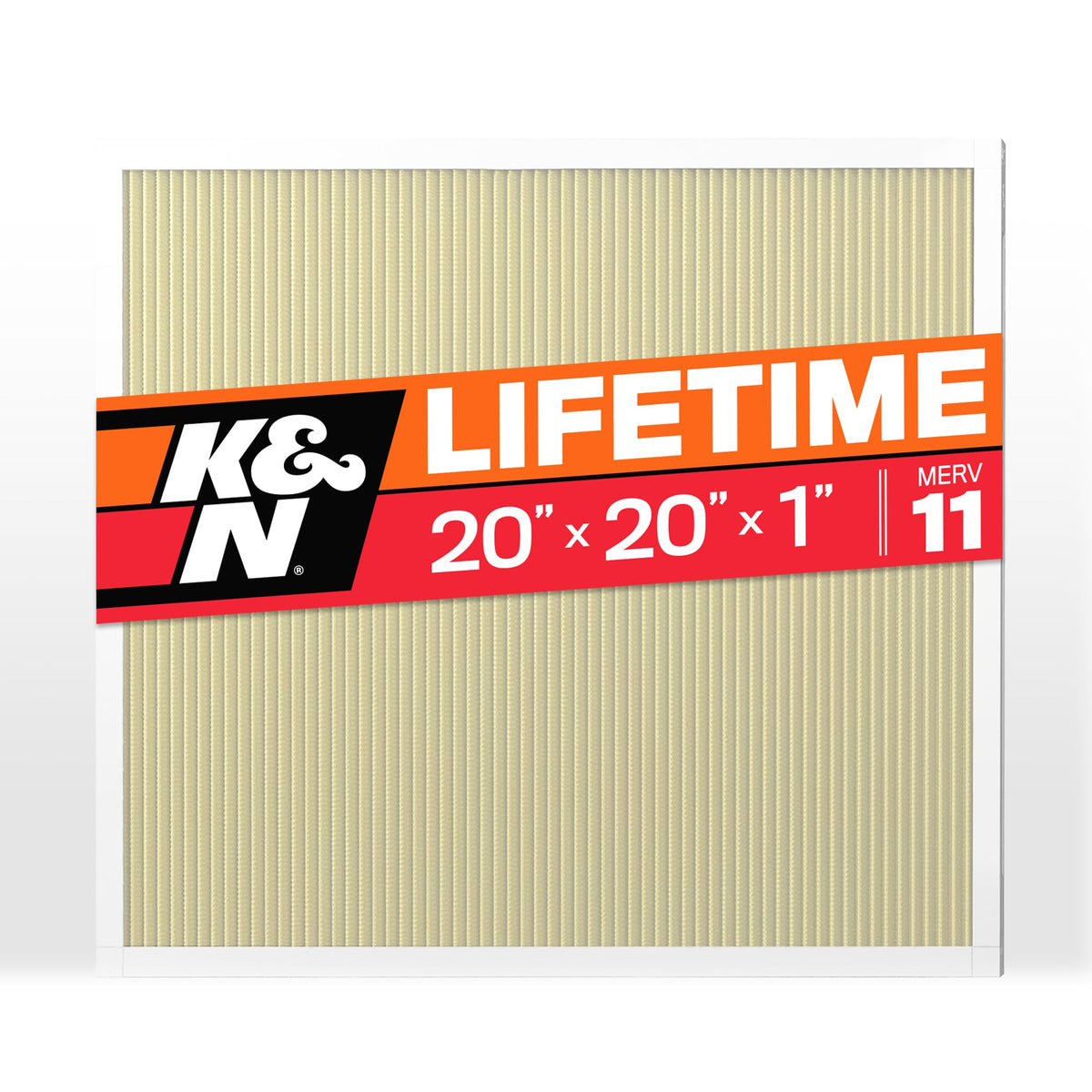 K&N FILTER HVC-12020 K&N 20x20x1 HVAC Furnace Air Filter, Lasts a Lifetime, Washable, Merv 11, the Last HVAC Filter You Will Ever Buy, Breathe Safely at Home or in the Office (Actual Size 19.6 x 19.6 x 0.8 in), HVC-12020