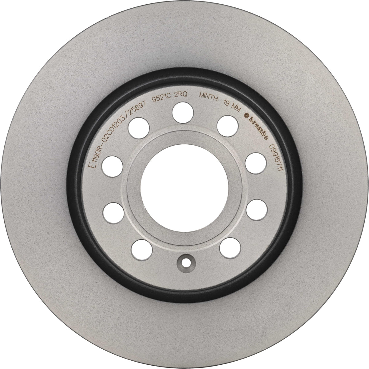 BREMBO 09916711C02 Brembo 09.9167.11 UV Coated vented Front Brake Rotor AUDI/SEAT/SKODA/SKODA (SVW)/VW/VW (FAW) OE# 1K0615301AK
