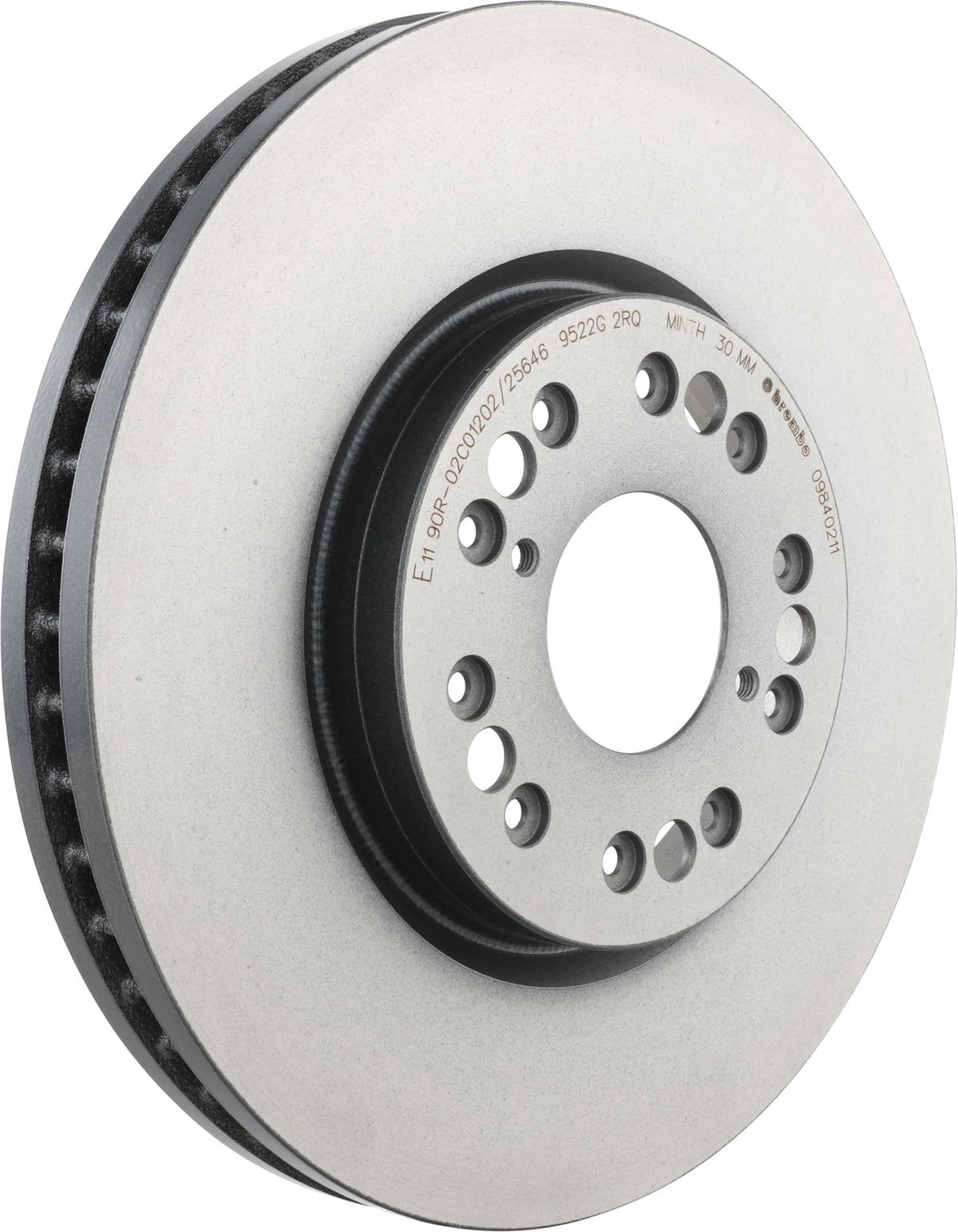 BREMBO 08N12311C02 Brembo 08.N123.11 UV Coated Rear Disc Brake Rotor