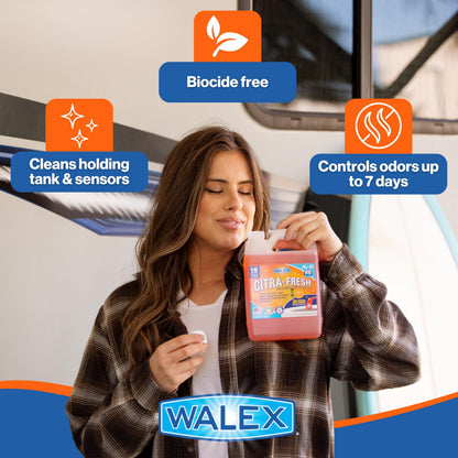 WALEX CITRAFR32 Walex Citra-Fresh Liquid RV Toilet Treatment - Citrus Scent, 32 oz