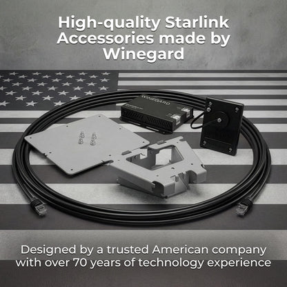 WINEGARD SD-015C Winegard SD-015C Starlink Standard Ethernet Cable - Shielded Data Cable for Starlink - Standard High-Speed Network Connectivity 15'- Black