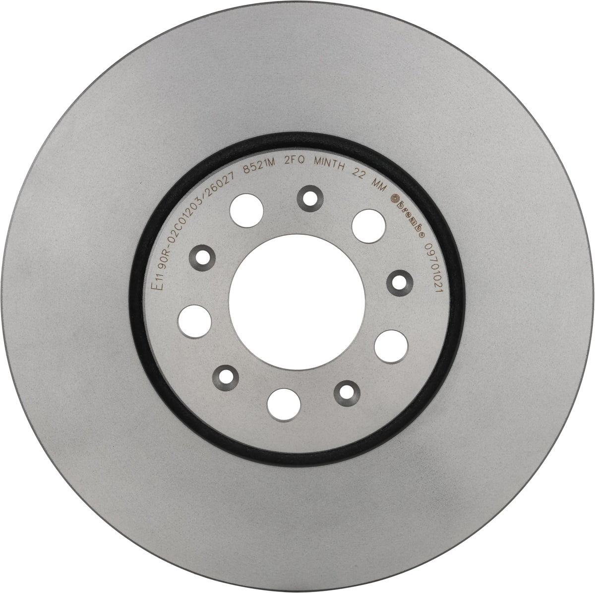 BREMBO 09701021C02 Brembo 09.7010.21 UV Coated vented Front Brake Rotor AUDI/SEAT/SKODA/SKODA (SVW)/VW/VW (FAW)/VW (SVW) OE# 6R0615301A