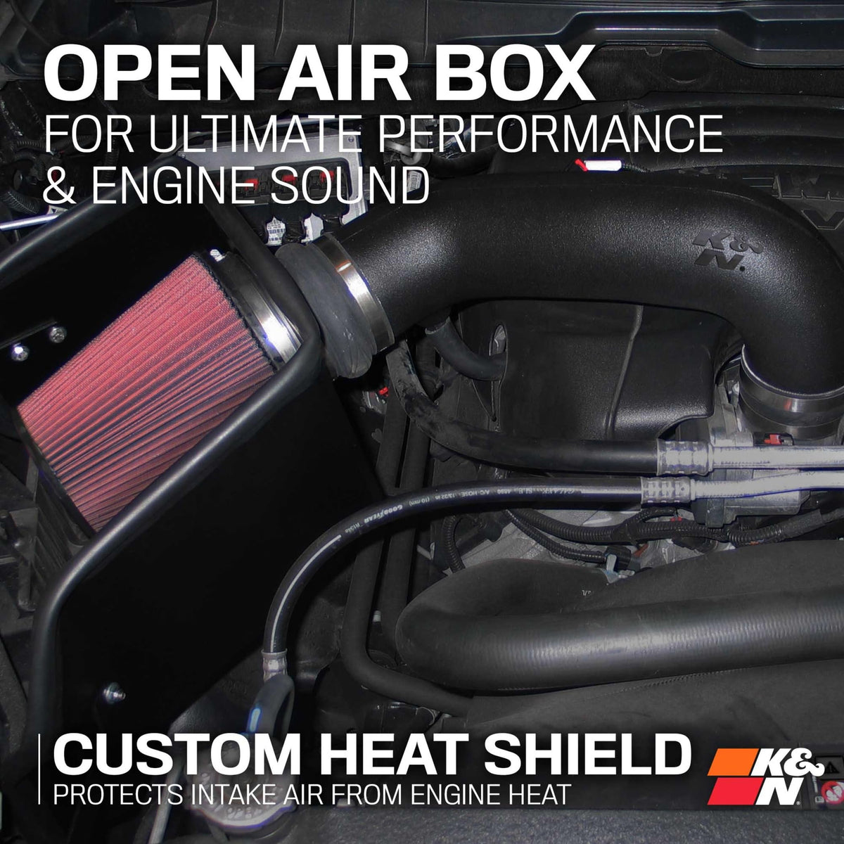 K&N FILTER 63-1561 K&N Cold Air Intake System: High-Flow Air Filter, Increase Performance & Towing: Compatible with 2009-2023 RAM/DODGE 1500 Classic, 1500, 2500, 3500, 63-1561