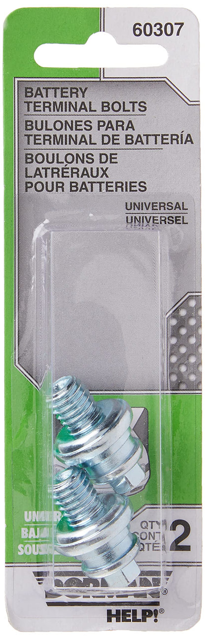 DORMAN 60307 Dorman 60307 3/8 In.-16 x 3/8 In. Stud Length, 1-1/8 In. Long Side Terminal Bolts, 2 Pack Universal Fit