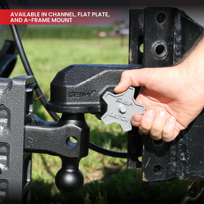 GEN-Y HITCH GH-24001 GEN-Y Hitch Channel Mount Trailer Coupler with SnapLatch for 2 5/16" Ball, 21,000 lbs Towing Capacity, 2,100 lbs Tongue Weight, Made in USA, Black