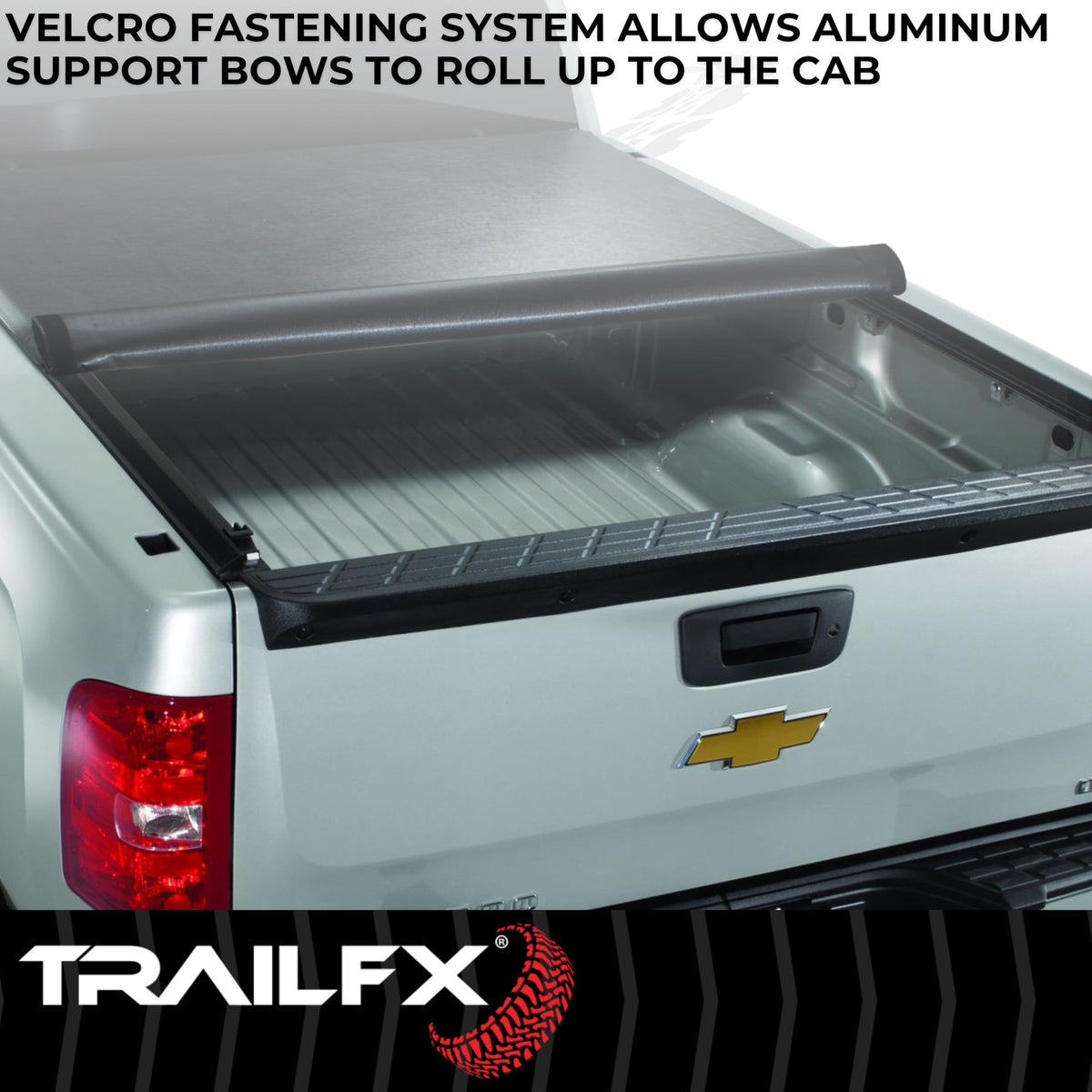 TRAILFX TFX2202 TrailFX Soft Rolling Tonneau Cover for Dodge Ram 1500 6.5 Foot Bed 2002-2008 Black Vinyl with Aluminum Rails Lockable Tailgate Handle Hook and Loop Installation Low Profile TrailFX TFX2202