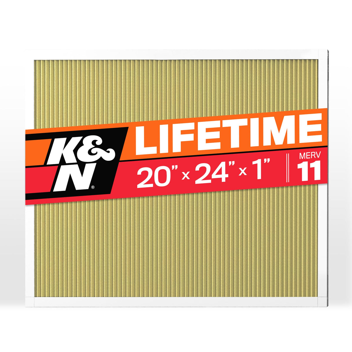 K&N FILTER HVC-12024 K&N 20x24x1 HVAC Furnace Air Filter, Lasts a Lifetime, Washable, Merv 11, the Last HVAC Filter You Will Ever Buy, Breathe Safely at Home or in the Office , HVC-12024,1 Count (Pack of 1)
