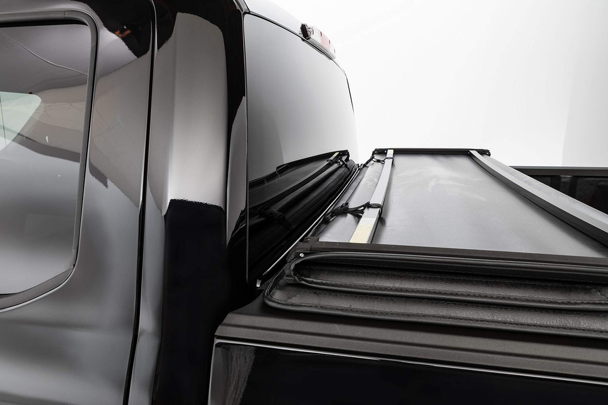 LEER 630120 LEER Latitude | Fits 2014-2018 GM Chevy Silverado/GMC Sierra with 5.8 FT Bed | Easy Install, Soft Tri-Fold Truck Bed Tonneau Cover