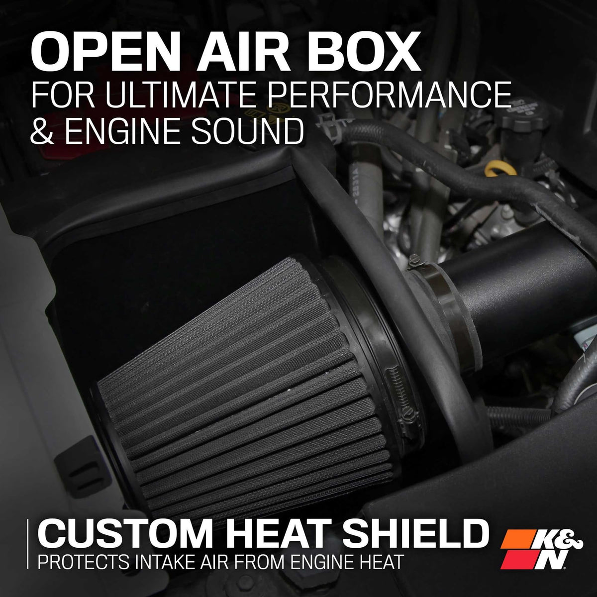 K&N FILTER 71-3070 K&N Cold Air Intake System: Dry-Flow Air Filter, Increase Performance & Towing: Compatible with 2009-2014 Chevy/GMC/Cadillac Silverado, Suburban, Tahoe, Sierra, Yukon, Escalade, Avalanche, 71-3070