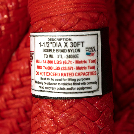 FACTOR 55 00560 Factor 55 Extreme Duty Kinetic Energy Recovery Rope, 1-1/2" Diameter x 30' Length