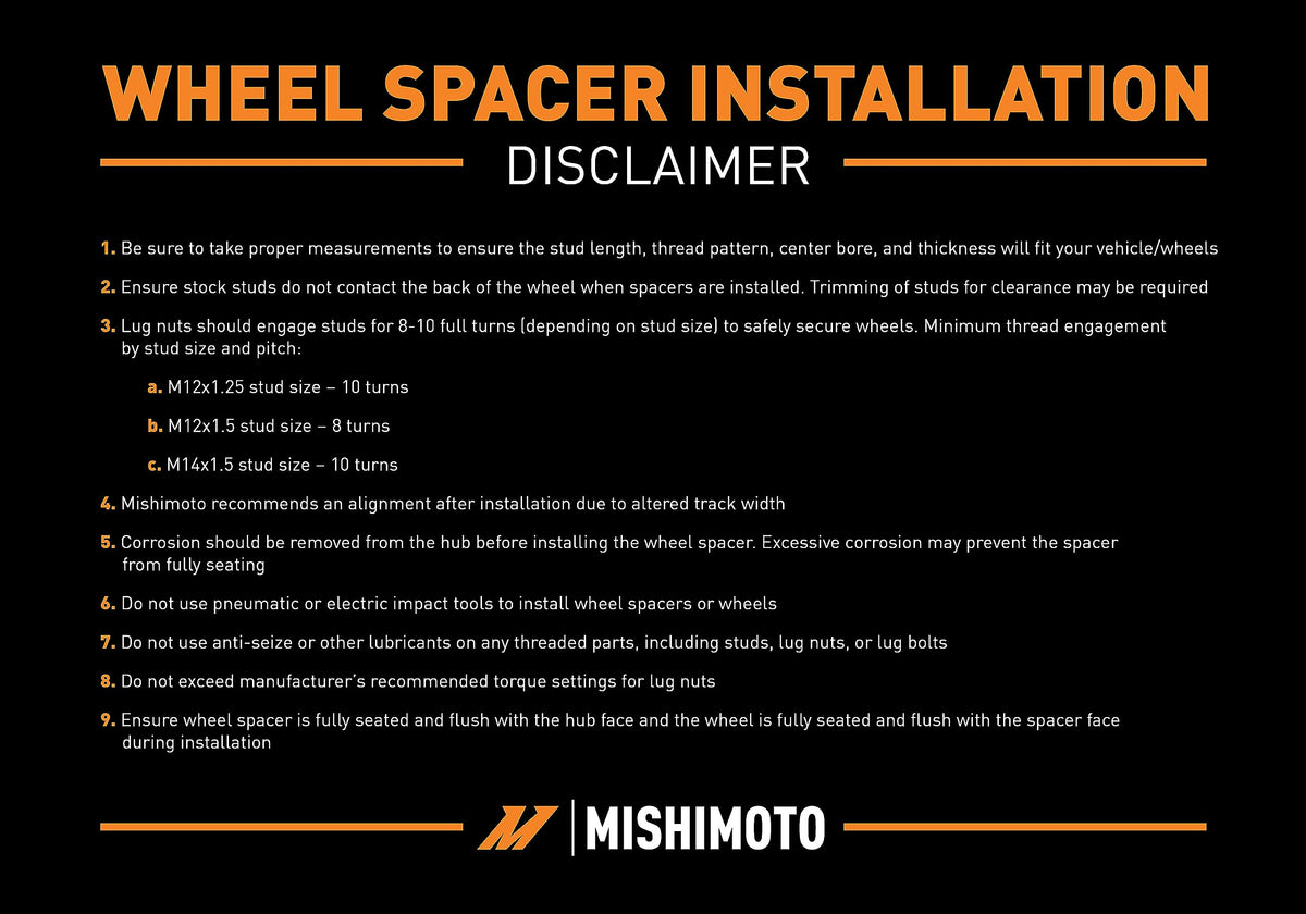 MISHIMOTO BNWS-006-500BK Mishimoto Borne Off-Road 8X165.1 Wheel Spacers, Compatible with RAM Cummins 6.7L, 2019+, 2" Thick, Black