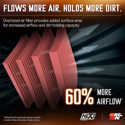 K&N FILTER 50-9036 K&N NextGen Cold Air Intake System: High-Flow Cotton Filter: Compatible with 2012-2021 Toyota: Tundra, Sequoia, 50-9036