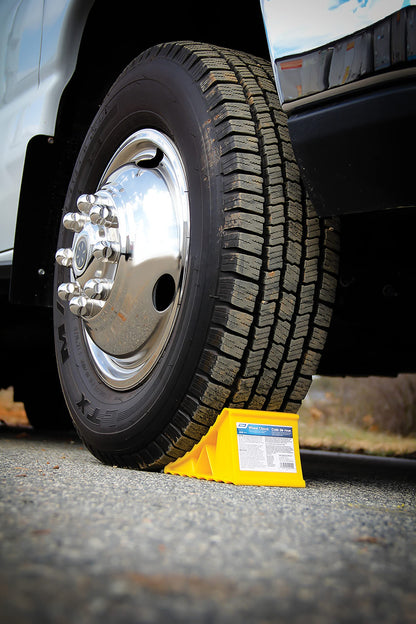 CAMCO 44432 Camco 44432 Wheel Chock Without Rope, Helps Keep Your Trailer or RV in Place (Pack of 1), Yellow