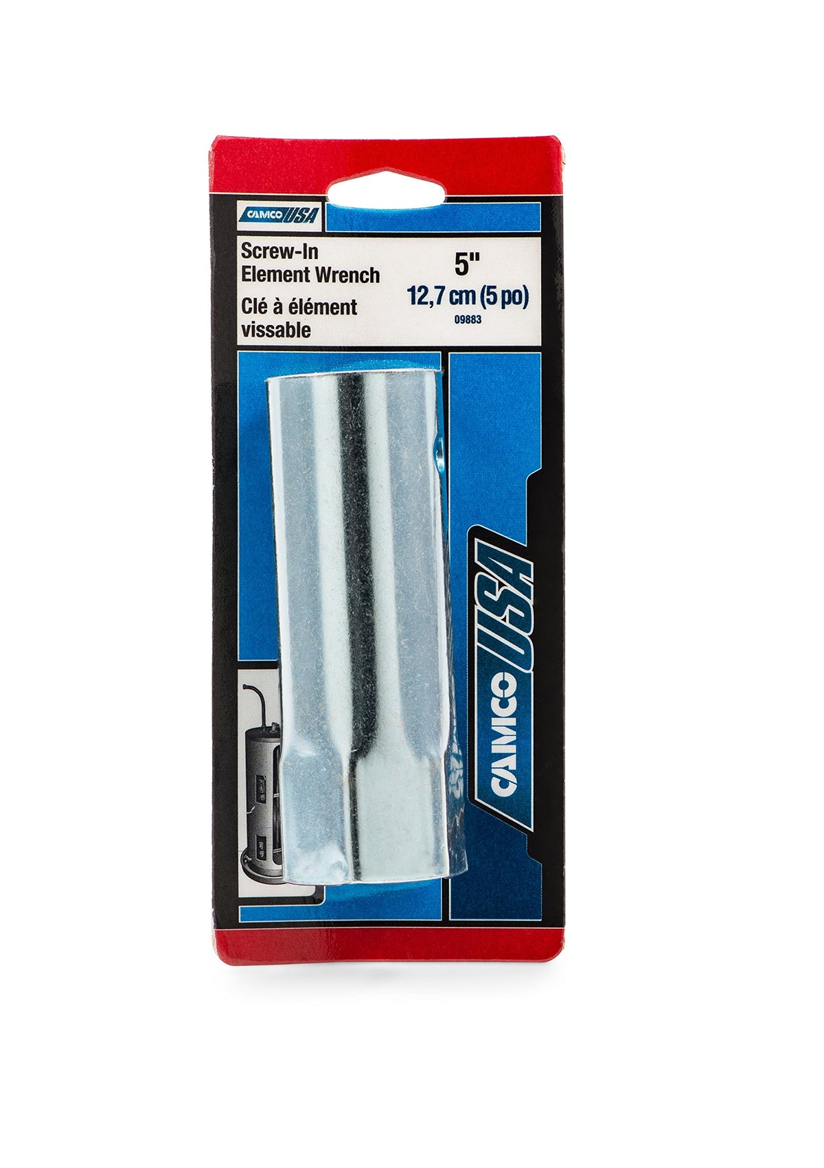 CAMCO 09883 Camco 09883 5" Residential Screw-In Water Heater Element Wrench, Multi, Single Unit