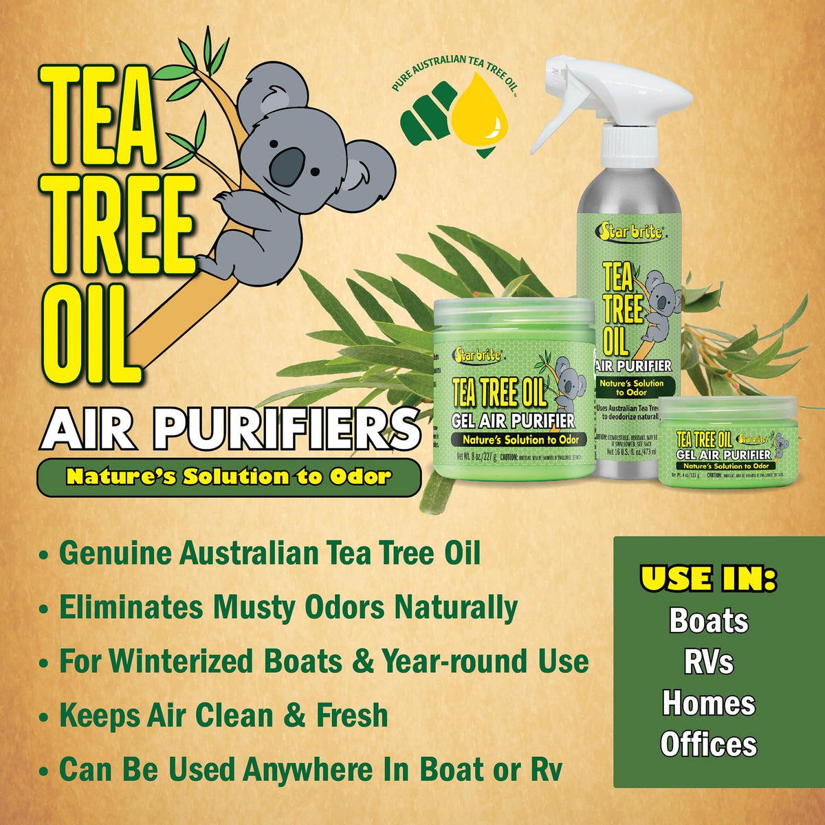 STAR BRITE 096504 STAR BRITE Tea Tree Oil Spray - Odor Eliminator