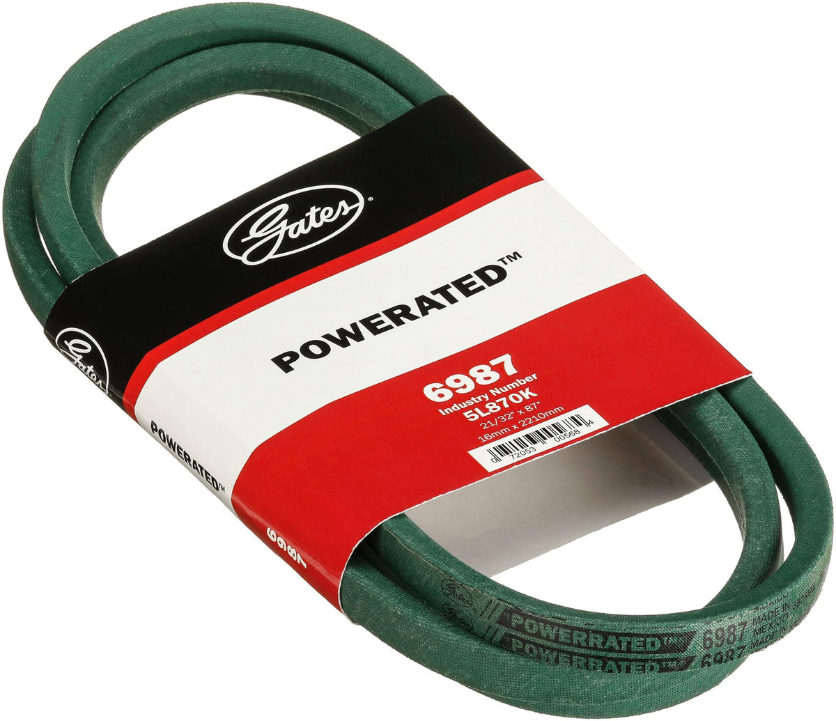 Gates 6987 PoweRated V-Belt, 5L Section, 21/32"" Width