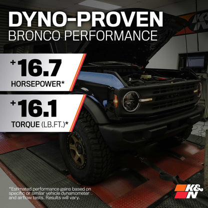 K&N FILTER 77-1020KC K&N Cold Air Intake System: High-Flow Air Filter, Increase Performance & Towing: Compatible with 2023-2024 Bronco Raptor, Ranger Raptor, 77-1020KC