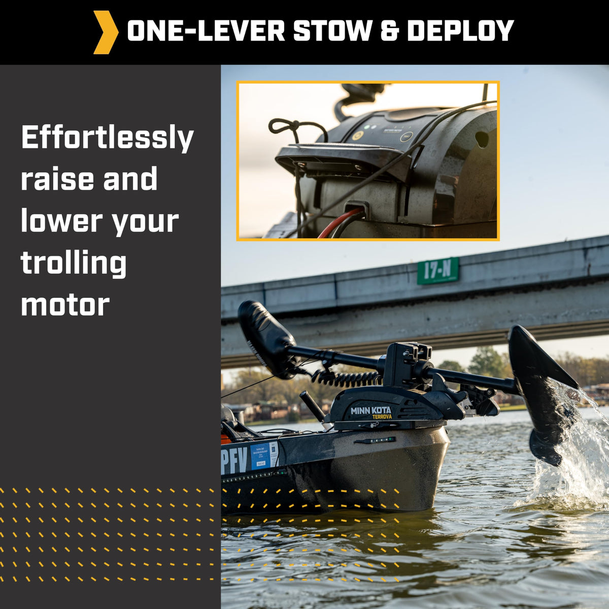 MINN KOTA 1358340 Minn Kota Kayak Terrova Bow-Mount Electric Trolling Motor with GPS – 55 Lb. Thrust, 36 in. Shaft, Freshwater