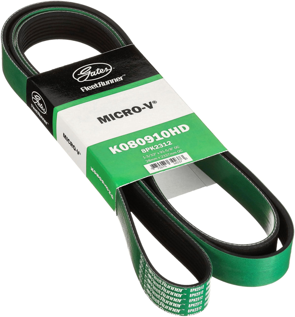 Gates K080910HD FleetRunner Heavy-Duty Micro-V Serpentine Drive