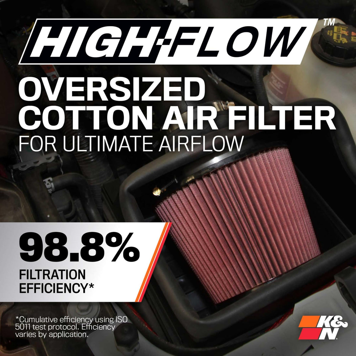 K&N FILTER 57-2581 K&N Cold Air Intake System: High-Flow Air Filter, Increase Performance & Towing: Compatible with 2011-2014 FORD F150, 57-2581