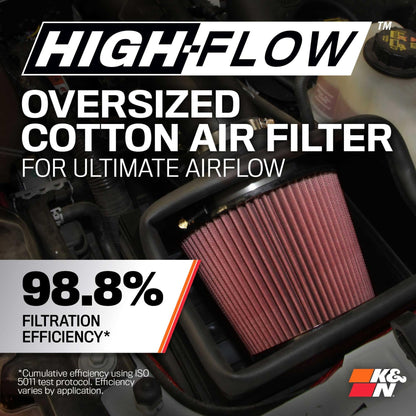 K&N FILTER 57-2581 K&N Cold Air Intake System: High-Flow Air Filter, Increase Performance & Towing: Compatible with 2011-2014 FORD F150, 57-2581