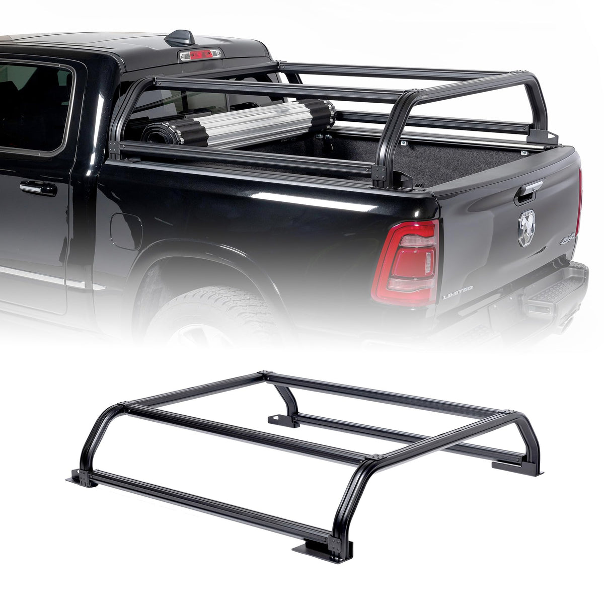 PUTCO 184300 Putco Venture Tec Rack - Fits Dodge Ram Truck 1500 2019-2027 5'7'' Bed - New Body (w/ 6 Lug Wheels), w/o Ram Box