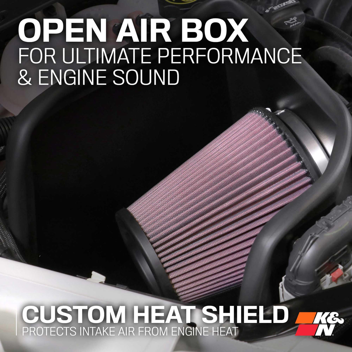 K&N FILTER 57-3050 K&N Cold Air Intake System: High-Flow Air Filter, Increase Performance & Towing: Compatible with 2005-2007 Chevy/GMC/Cadillac: Silverado, Suburban, Tahoe, Sierra, Yukon, Escalade, Avalanche, 57-3050