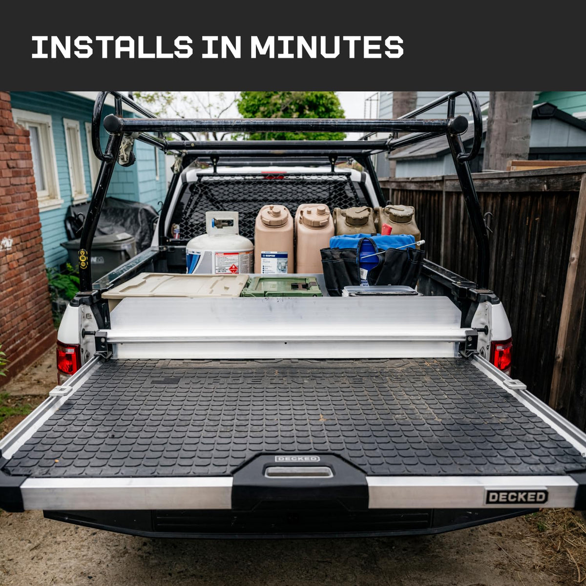 CARGOGLIDE C0060-DIV48-ALM Cross Bar & Tray Divider Kit for 48" CargoGlide | Includes 1 Tray Divider, 1 Cross Bar, 1 Footer Kit & 1 Hardware Kit | for Full-Size Truck Only