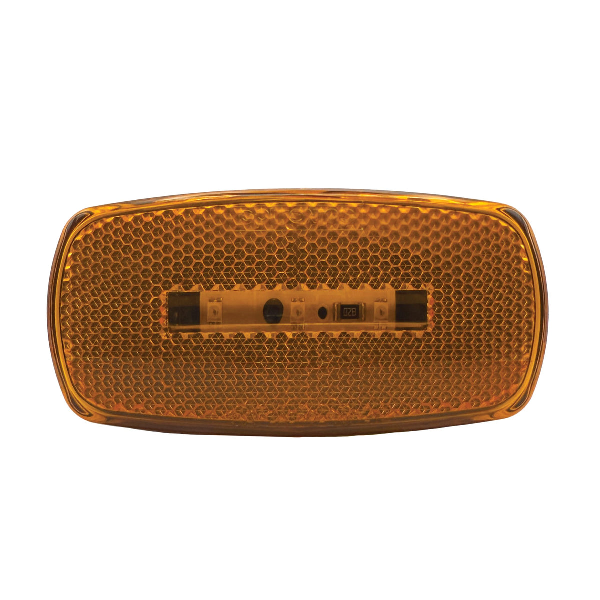 RV DESIGNER L912 RV Designer L912 - Amber Oblong Reflex LED Marker Light, Black Base