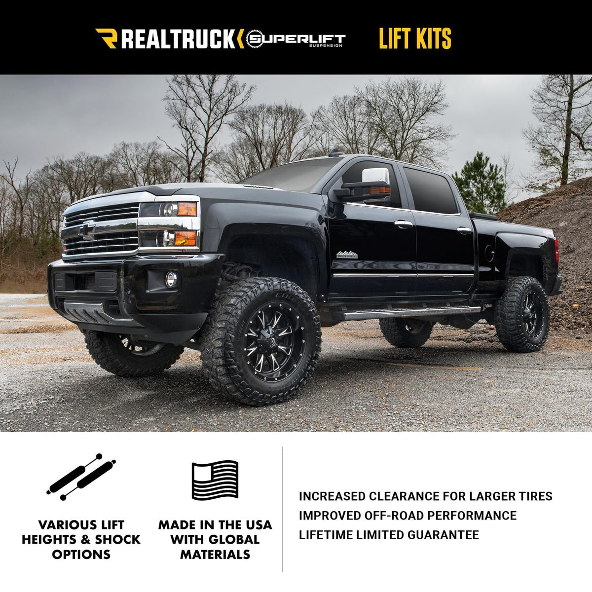 SUPERLIFT K1070 RealTruck SUPERLIFT SUSPENSION 2" Lift Kit for Colorado/Canyon | Complete Lift Kit with Strut Spacers & Rear Lift Blocks | K1070 | Fits 2023-2024 Chevrolet Colorado/GMC Canyon 4WD Won't Fit ZR2 Models