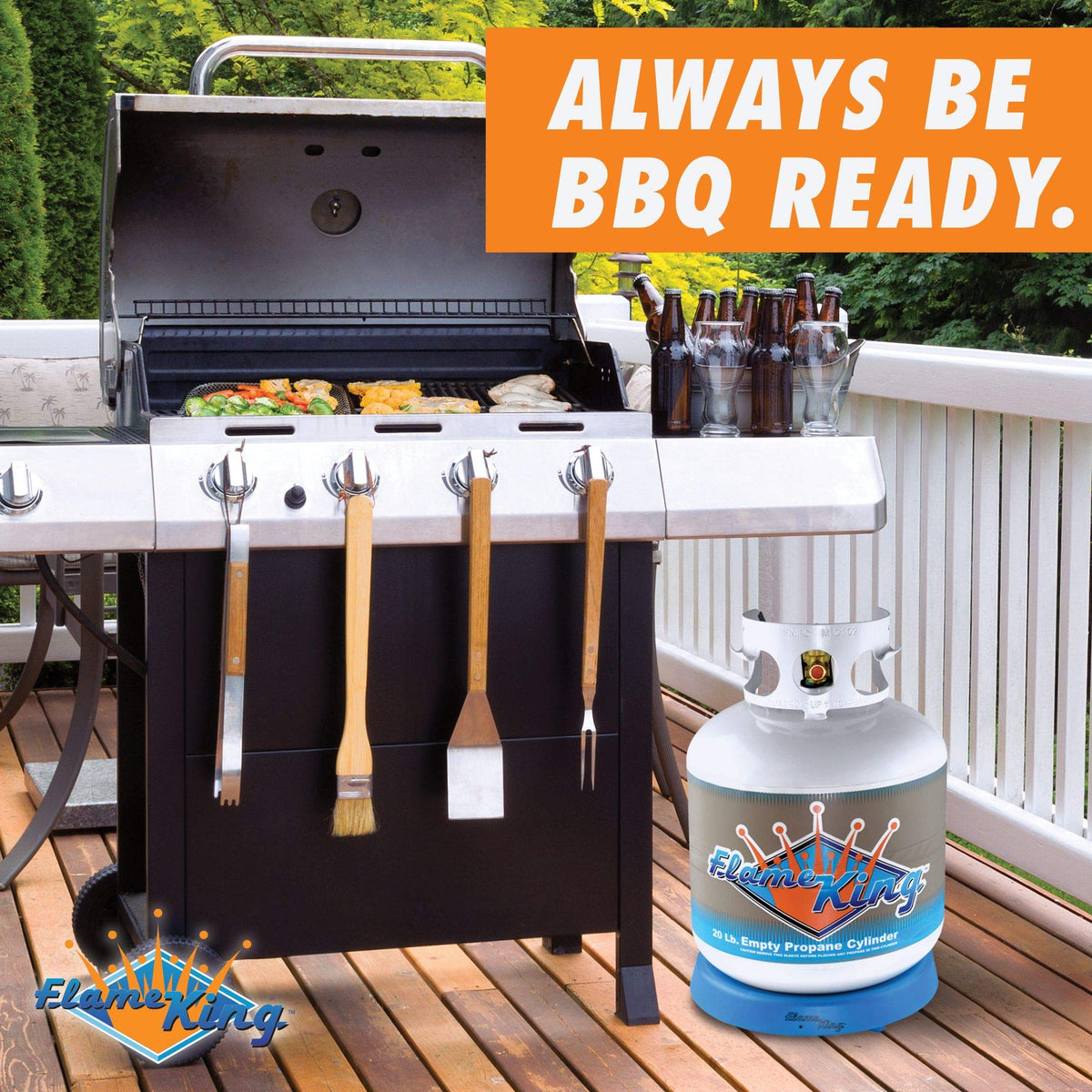 FLAME KING YSNPS1 Flame King Smart Wireless Propane Tank Scale - Bluetooth Gas Gauge with App Connectivity for BBQ and Grills Monitors Multiple Propane Cylinders - 20/30/40 lb Tanks