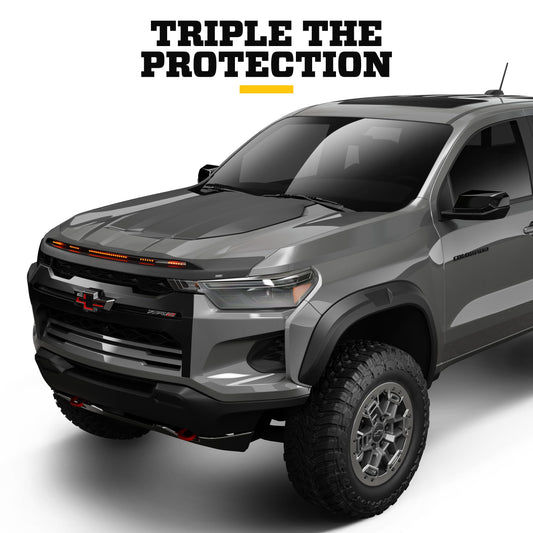 Husky Liners 2820183 Husky Liners Aeroskin Lightshield PRO Low Profile Deflector/Bug Shield – Fits 2021-2026 Ford Bronco – Hood, 1-pc Black - 2820183