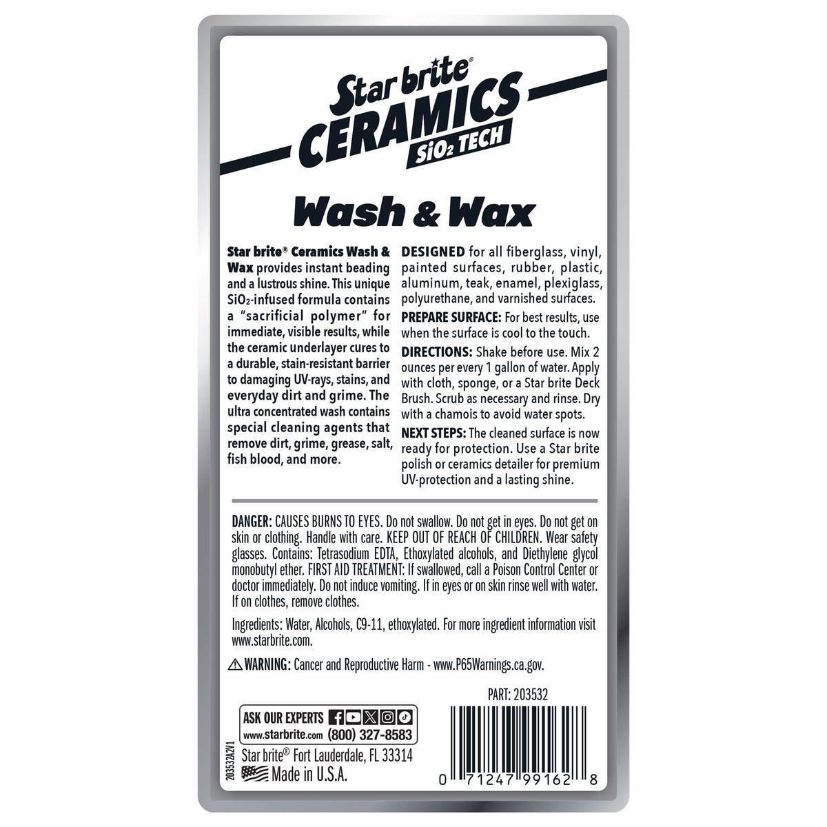 STAR BRITE 203532 STAR BRITE Ceramic Wash & Wax - SiO2-Infused, Watermelon Scent