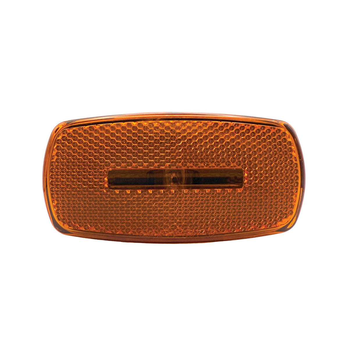 RV DESIGNER L916 RV Designer L916 Amber Oblong Reflex Incandescent Marker Light, Black Base