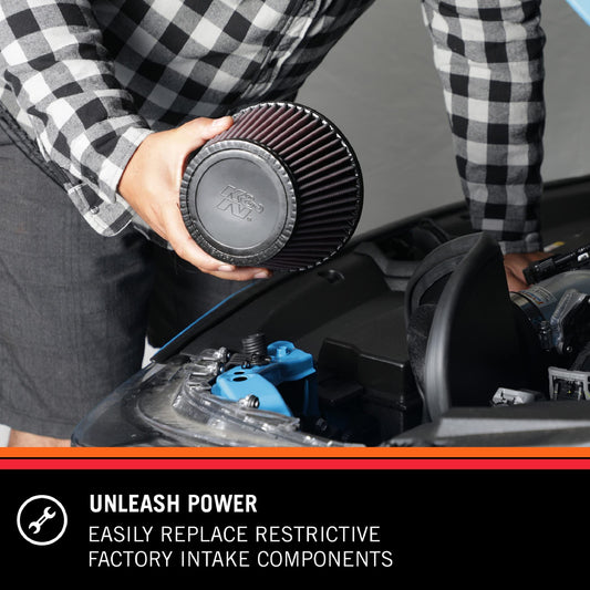 K&N FILTER 62-1170 K&N Vent Air Filter/Breather: High Performance, Premium, Washable, Replacement Engine Filter: Flange Diameter: 1 in, Filter Height: 2 in, Flange Length: 1 in, Shape: Breather, 62-1170