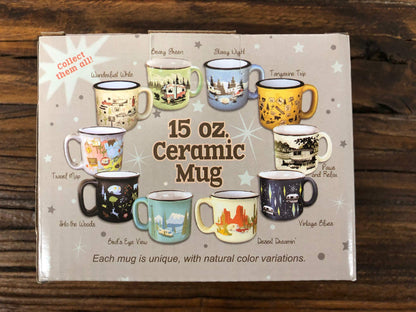 CAMP CASUAL CC-004C Ceramic Coffee Mug - 15 oz Retro Inspired Camping Mug - for Hot & Cold Drinks - Works as a Tea, Soup, & Coffee Mug - Stylish, Versatile, & Microwaveable Camping Coffee Mugs by Camp Casual