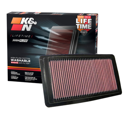 K&N FILTER 33-2309 K&N High-Flow Original Lifetime Engine Air Filter: Washable, 33-2309