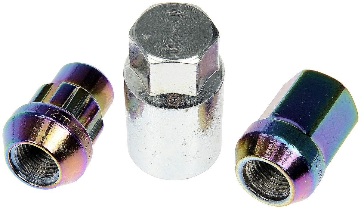 Dorman 713-375G Rainbow/Neo-Chrome Acorn Wheel Nut Lock Set