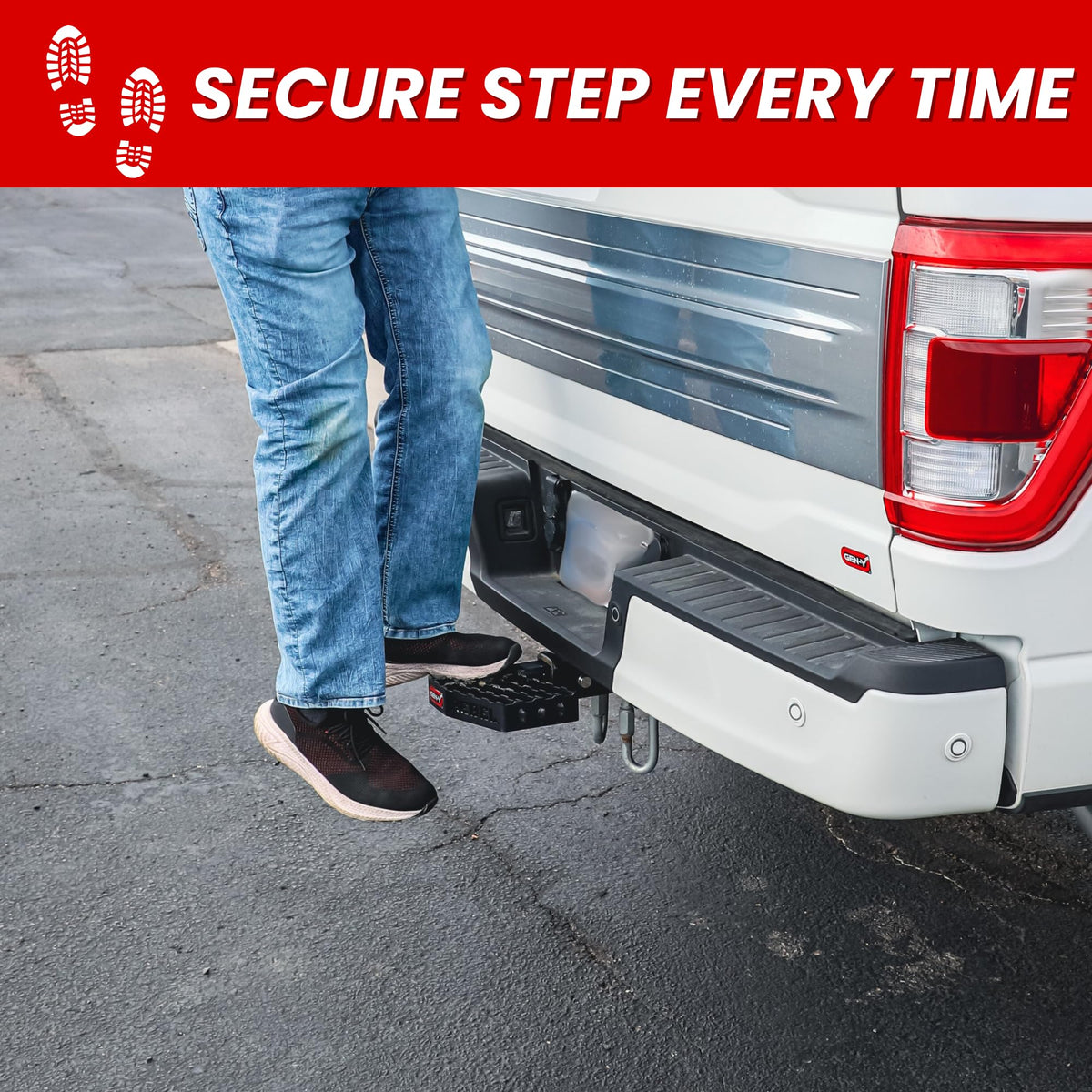 GEN-Y HITCH GH-030 GEN-Y Hitch GH-030 2" Shank Heavy-Duty 500lb Serrated Hitch Step