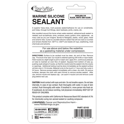 STAR BRITE 082103 STAR BRITE Marine Silicone Sealant White - Waterproof