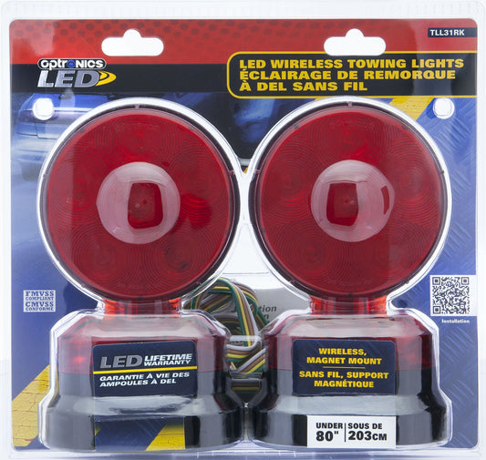 OPTRONICS TLL31RK Optronics TLL31RK LED Magnet Mount Towing Light Kit, Red